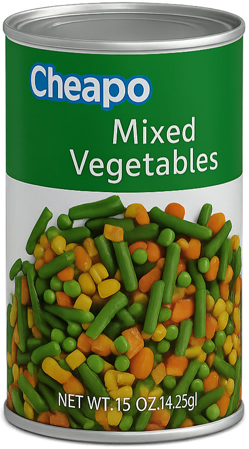 Mixed Vegetables Can